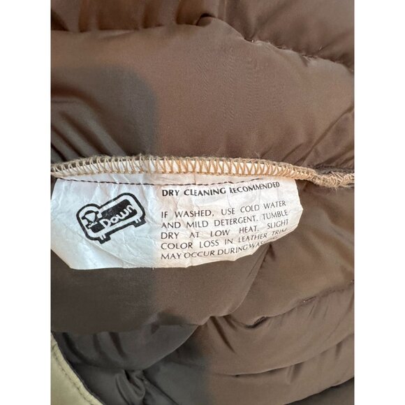 Woolrich Womens Western Style Down Puffer Vest With Faux Fur Collar Beige/Brown - Picture 7 of 16